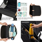 2026 Kinderkraft MOOV2 Silla de Coche 3 en 1, EVA, Mink PRO I-Size, Sistema de Viaje, Cochecito para Bebé, Silla de Paseo, Plegable, para Recién Nacido, Desde el Nacimiento hasta los 3 Años, Gris