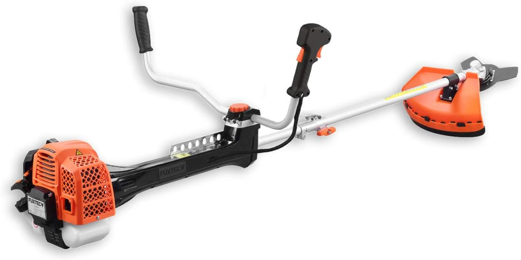 2026 FUXTEC Desbrozadora profesional de gasolina de 62 cc, 3,5 CV, Multiherramienta 2en1, con correa para el hombro, sistema antivibratorio recortadora multifunción Motor 2 tiempos