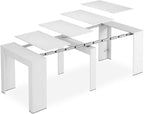 2026 Mobelcenter - Mesa de Comedor Consola Extensible, Mesa para Salón recibidor o Cocina, Mesa Fuelle Extensible, Color Cemento (1127)