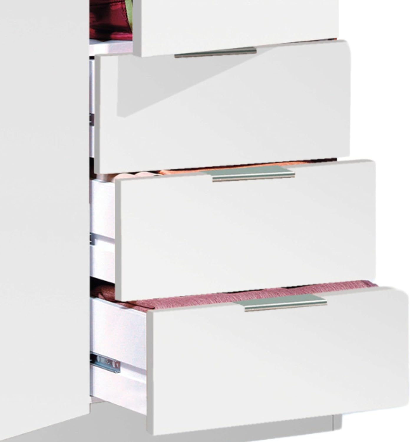 2026 Habitdesign Three Door and Three Drawer Wardrobe Closet, Artic White Finish, Measurements: 121 cm (W) x 180 cm (H) x 52 cm (D)