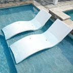 2026 Nuevo Kai Shelf Lounger, blanco (set de dos) - silla de descanso de lujo para piscina