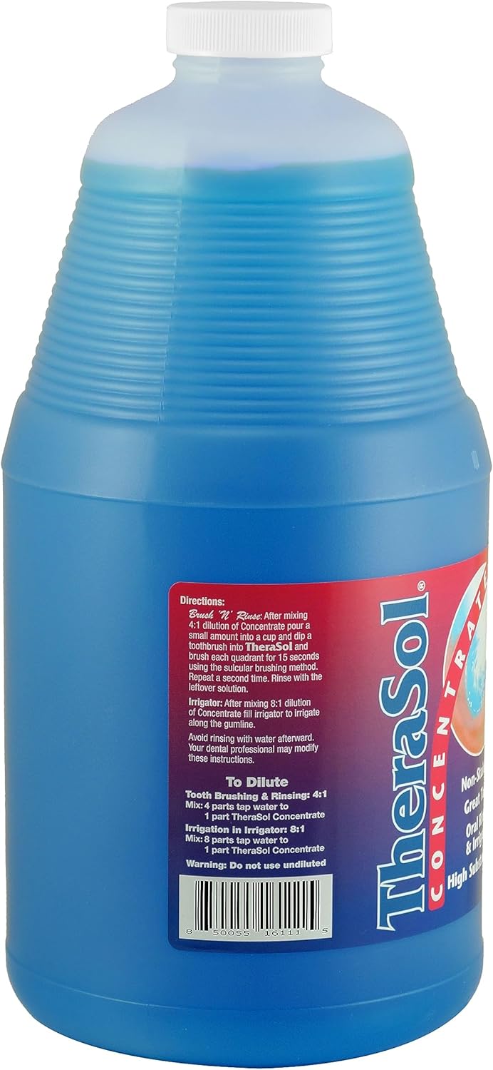 2026 Nuevo TheraSol Concentrado 64 oz 1/2 galón solución de cuidado bucal profesional