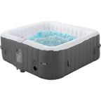 2026 Spa Hinchable "riviera" De Pvc - 6 Plazas - Gris/blanco