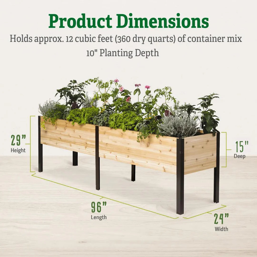 2026 Nuevo Elevated Cedar Planter Box 2 x 8