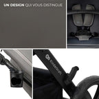 2026 Kinderkraft MOOV2 Silla de Coche 3 en 1, EVA, Mink PRO I-Size, Sistema de Viaje, Cochecito para Bebé, Silla de Paseo, Plegable, para Recién Nacido, Desde el Nacimiento hasta los 3 Años, Gris