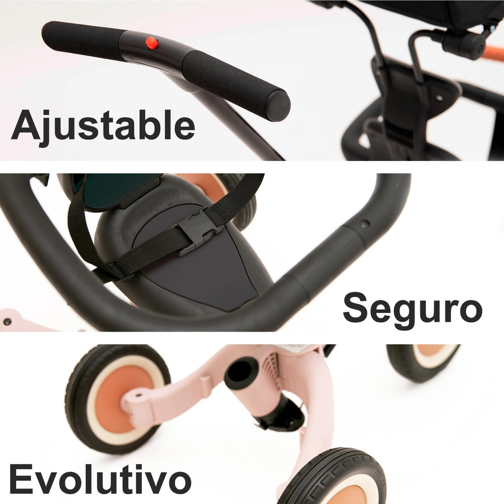 2026 Olmitos - Triciclo Evolutivo de Bebé 5 en 1 GYRO + - Bicicleta Niños Desde 1 Año hasta 5 años - De Triciclo a Bicicleta con o sin Pedales – Adaptable y transformable (Gyro +, Verde)