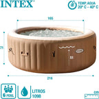 2026 Intex 28428EX Spa hinchable, Beige, 6 Personas