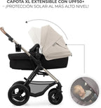 2026 Kinderkraft MOOV2 Silla de Coche 3 en 1, EVA, Mink PRO I-Size, Sistema de Viaje, Cochecito para Bebé, Silla de Paseo, Plegable, para Recién Nacido, Desde el Nacimiento hasta los 3 Años, Gris