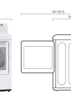 2026 Nuevo secador de gas LG 7.3 cu. ft. con secado por sensor, color blanco