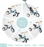 2026 Olmitos - Triciclo Evolutivo de Bebé 5 en 1 GYRO + - Bicicleta Niños Desde 1 Año hasta 5 años - De Triciclo a Bicicleta con o sin Pedales – Adaptable y transformable (Gyro +, Verde)