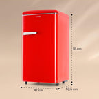 2026 Klarstein Laika - Congelador, Termostato con 5 niveles, Temperaturas de 0 a -18 °C, 3 cajones extraíbles, CEE E, Capacidad de 60 L, Rojo