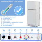 2026 Nuevo refrigerador de propano de 9.4 pies cúbicos 64 pulgadas de alto con congelador para camper y motorhome
