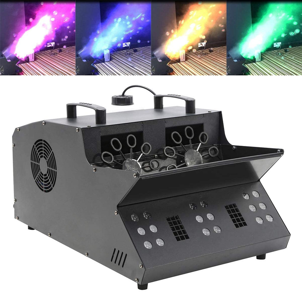 2026 Nuevo TC-Home máquina de efectos 3 en 1 de niebla y burbujas con luces LED RGB DMX y ventiladores dobles