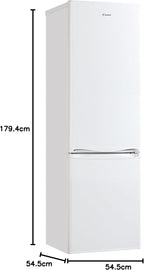 2026 Candy CCG1S 518EW - Frigorífico Combi, Ancho 55cm, Altura 1,80m, 252L, Cajón Verdulero, Control Mecánico de la temperatura, Iluminación LED, Puerta Reversible, 41DB, Blanco