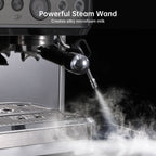 2026 Nuevo máquina de espresso todo en uno con espumador de leche cafetera cappuccino y latte para barista en casa con molinillo integrado depósito de agua desmontable 85oz regalo para padres o amantes del café