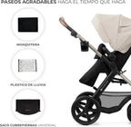 2026 Kinderkraft MOOV2 Silla de Coche 3 en 1, EVA, Mink PRO I-Size, Sistema de Viaje, Cochecito para Bebé, Silla de Paseo, Plegable, para Recién Nacido, Desde el Nacimiento hasta los 3 Años, Gris