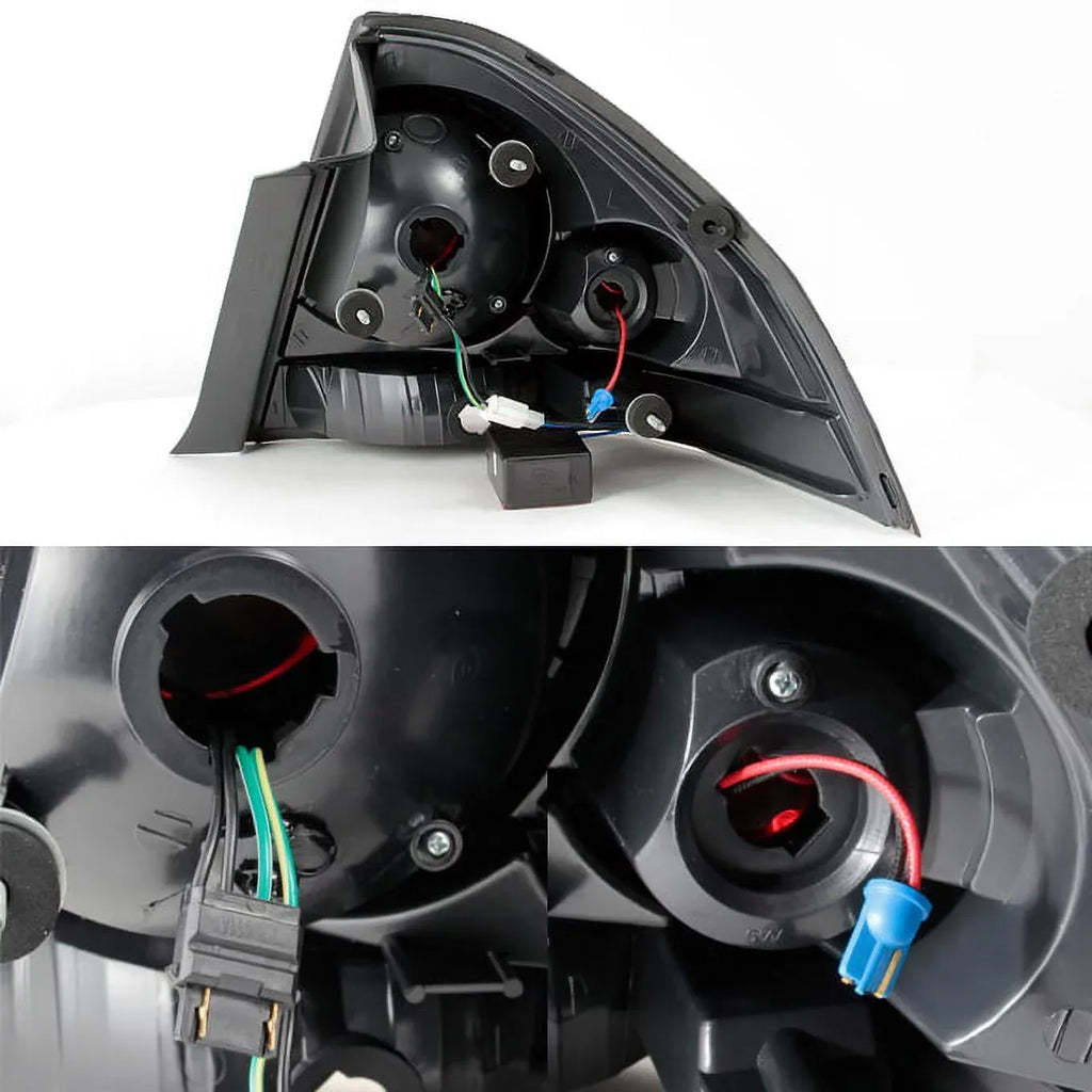 2026 Nuevo AKKON - Faros delanteros LED halo ahumados negros para Chevy Impala 2006-2013 + luces traseras LED