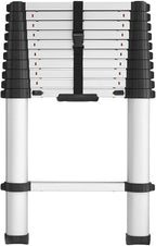 2026 Nuevo 20313T1ASE SmartClose escalera telescópica de aluminio con sistema de cierre suave sin pellizcos y bloqueo seguro capacidad 300 libras alcance máximo 16 pies