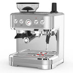 2026 Nuevo máquina de espresso todo en uno con espumador de leche cafetera cappuccino y latte para barista en casa con molinillo integrado depósito de agua desmontable 85oz regalo para padres o amantes del café
