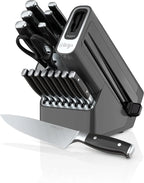 2026 Nuevo Ninja K32017 Foodi NeverDull sistema premium de cuchillos de 17 piezas con bloque y afilador integrado, acero inoxidable/negro