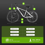 2026 Bicicleta eléctrica todoterreno para adultos Oraimo Monster 100 – Motor BAFANG 350W (pico 500W)