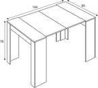 2026 Mobelcenter - Mesa de Comedor Consola Extensible, Mesa para Salón recibidor o Cocina, Mesa Fuelle Extensible, Color Cemento (1127)