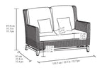 2026 Nuevo conjunto de muebles de exterior de 5 piezas con fuego Agio para patio