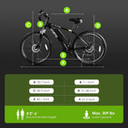 2026 Bicicleta eléctrica todoterreno para adultos Oraimo Monster 100 – Motor BAFANG 350W (pico 500W)