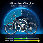 2026 Bicicleta eléctrica todoterreno para adultos Oraimo Monster 100 – Motor BAFANG 350W (pico 500W)