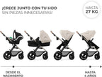 2026 Kinderkraft MOOV2 Silla de Coche 3 en 1, EVA, Mink PRO I-Size, Sistema de Viaje, Cochecito para Bebé, Silla de Paseo, Plegable, para Recién Nacido, Desde el Nacimiento hasta los 3 Años, Gris