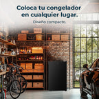 2026 Cecotec Congelador Vertical Sobremesa 87L Bolero CoolMarket TF 87 Black. 83,6 cm de Altura y 50,6 cm de Ancho, Bajo Consumo, Puerta Plana y Reversible, Diseño Compacto, Blanco