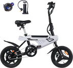 2026 Bicicleta eléctrica plegable de 14", eBike con motor de 250W de alta velocidad, batería de iones de litio 36V-6.4AH, pantalla LCD inteligente, bicicleta eléctrica de ciudad, 3 modos, unisex