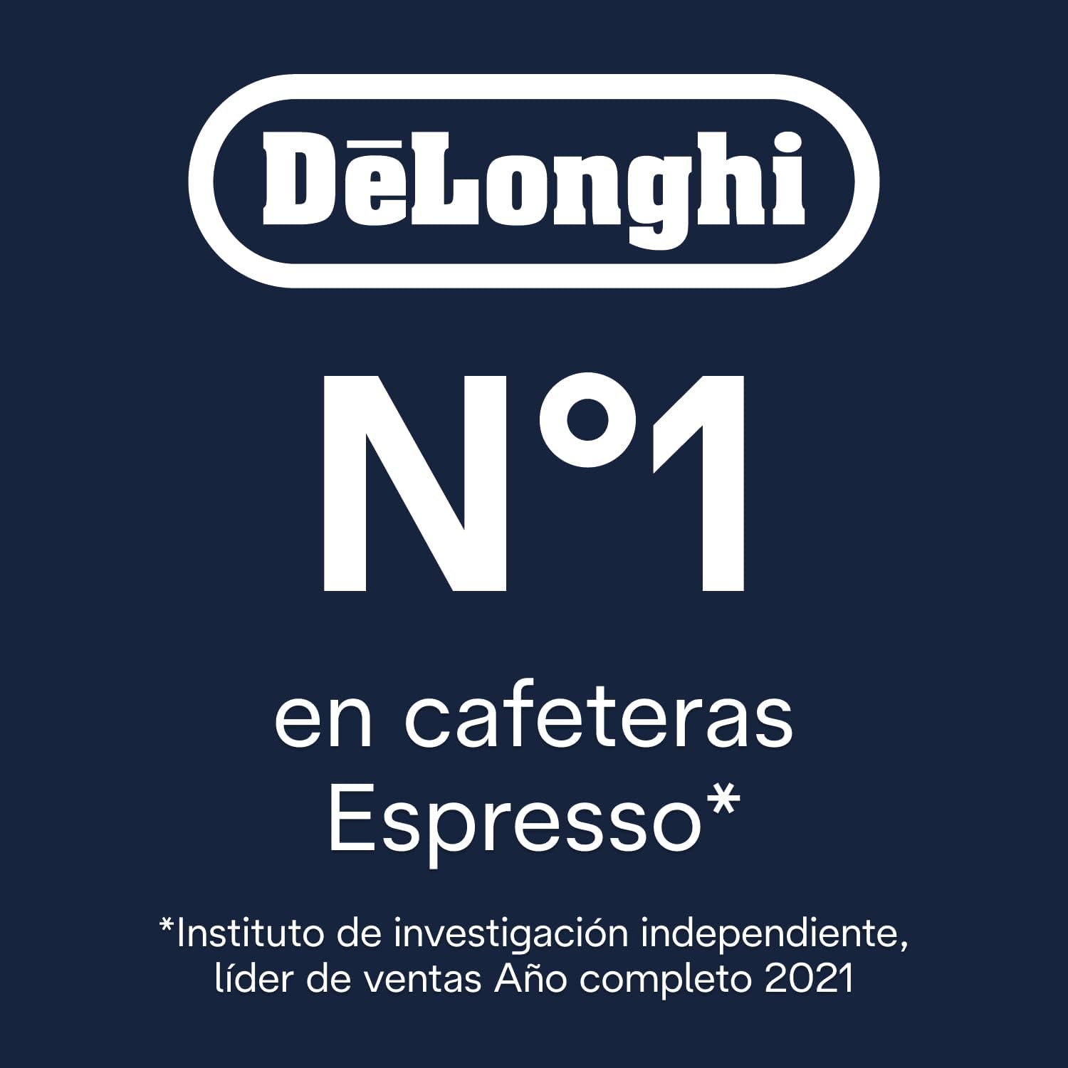 2026 De'Longhi Rivelia EXAM440.55.G, Cafetera Superautomática con LatteCrema Hot, Espumador de Leche Automático, Tamaño Compacto, 16 Recetas, Pantalla Táctil a Color, Gris