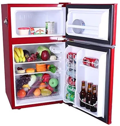 2026 Nuevo Frigidaire EFR840-RED refrigerador tipo bar retro de 2 puertas color rojo 3.2 pies cúbicos con abridor de botellas lateral