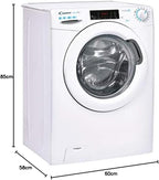 2026 Smart CS 14102DE/1-S, Lavadora 10 KG, 1400 RPM, Pantalla Digital y Mando, Tecnología NFC, Asistente de Voz, 15 Ciclos, 5 Rápidos, Planchado Fácil, Inicio Diferido 24H, Detector KG, 81 DB, Blanco