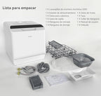 2026 Mini lavavajillas compacto, para usar con o sin grifo, 43 cm de ancho, para 4 juegos, apto para camping, portatil, 175 kWh/año, Libre instalación, blanco