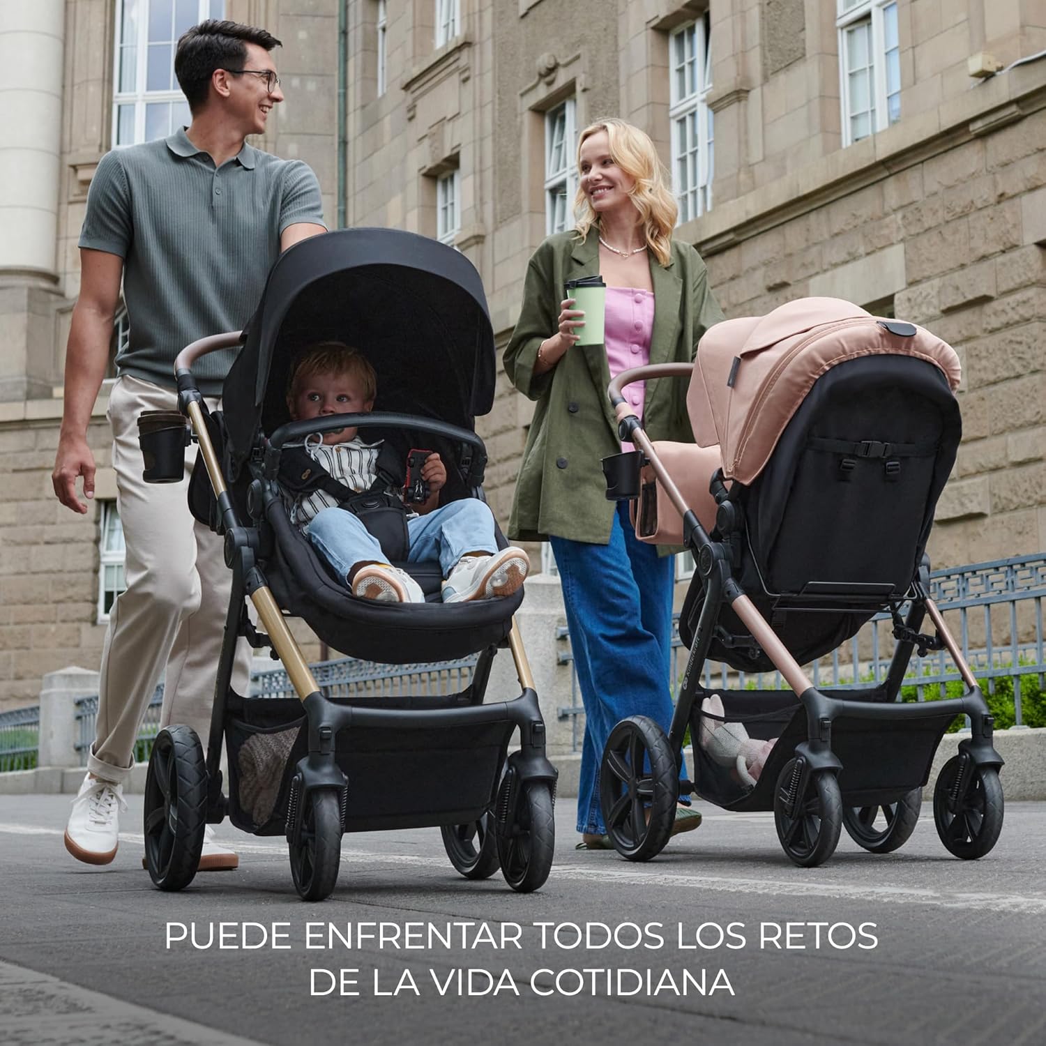 2026 Kinderkraft MOOV2 Silla de Coche 3 en 1, EVA, Mink PRO I-Size, Sistema de Viaje, Cochecito para Bebé, Silla de Paseo, Plegable, para Recién Nacido, Desde el Nacimiento hasta los 3 Años, Gris