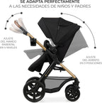 2026 Kinderkraft MOOV2 Silla de Coche 3 en 1, EVA, Mink PRO I-Size, Sistema de Viaje, Cochecito para Bebé, Silla de Paseo, Plegable, para Recién Nacido, Desde el Nacimiento hasta los 3 Años, Gris
