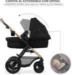 2026 Kinderkraft MOOV2 Silla de Coche 3 en 1, EVA, Mink PRO I-Size, Sistema de Viaje, Cochecito para Bebé, Silla de Paseo, Plegable, para Recién Nacido, Desde el Nacimiento hasta los 3 Años, Gris