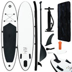 2026 Juego de tabla de paddle surf hinchable blanco y negro v7909