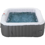 2026 Spa Hinchable "riviera" De Pvc - 6 Plazas - Gris/blanco