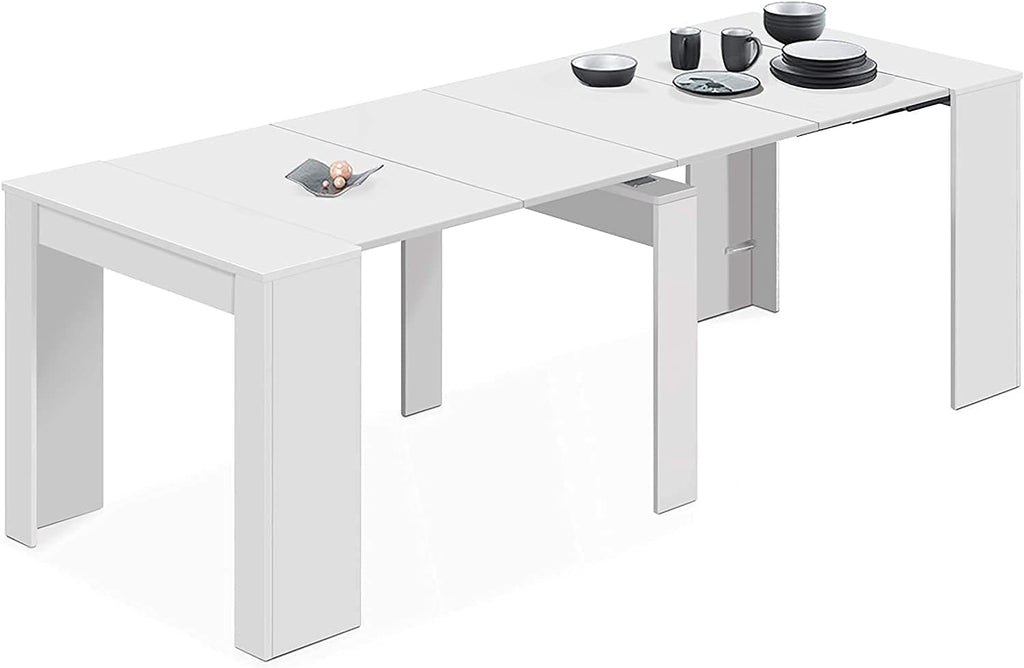 2026 Mobelcenter - Mesa de Comedor Consola Extensible, Mesa para Salón recibidor o Cocina, Mesa Fuelle Extensible, Color Cemento (1127)