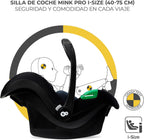 2026 Kinderkraft MOOV2 Silla de Coche 3 en 1, EVA, Mink PRO I-Size, Sistema de Viaje, Cochecito para Bebé, Silla de Paseo, Plegable, para Recién Nacido, Desde el Nacimiento hasta los 3 Años, Gris