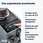 2026 De'Longhi Rivelia EXAM440.55.G, Cafetera Superautomática con LatteCrema Hot, Espumador de Leche Automático, Tamaño Compacto, 16 Recetas, Pantalla Táctil a Color, Gris