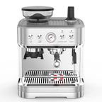 2026 Nuevo máquina de espresso todo en uno con espumador de leche cafetera cappuccino y latte para barista en casa con molinillo integrado depósito de agua desmontable 85oz regalo para padres o amantes del café