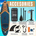 2026 Tabla de Paddle Surf Inflable ALLPICK Premium, Azul Marino – Tabla SUP con Soporte Universal para Cámara, Accesorios Completos, Remo Ajustable, para Principiantes y Avanzados, Capacidad 180 kg