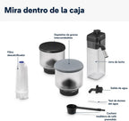 2026 De'Longhi Rivelia EXAM440.55.G, Cafetera Superautomática con LatteCrema Hot, Espumador de Leche Automático, Tamaño Compacto, 16 Recetas, Pantalla Táctil a Color, Gris