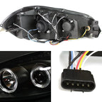 2026 Nuevo AKKON - Faros delanteros LED halo ahumados negros para Chevy Impala 2006-2013 + luces traseras LED