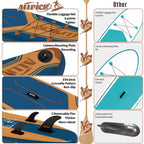 2026 Tabla de Paddle Surf Inflable ALLPICK Premium, Azul Marino – Tabla SUP con Soporte Universal para Cámara, Accesorios Completos, Remo Ajustable, para Principiantes y Avanzados, Capacidad 180 kg