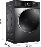 2026 Lavadora 8Kg Carga Frontal Bolero Dresscode 8500 Inverter Steel A. 1900W, 1400 rpm, Motor Inverter Plus, Bajo Consumo, 16 Programas, SteamMax, Delay Start, Acero